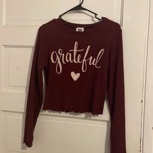 grateful cropped long sleeve shirt